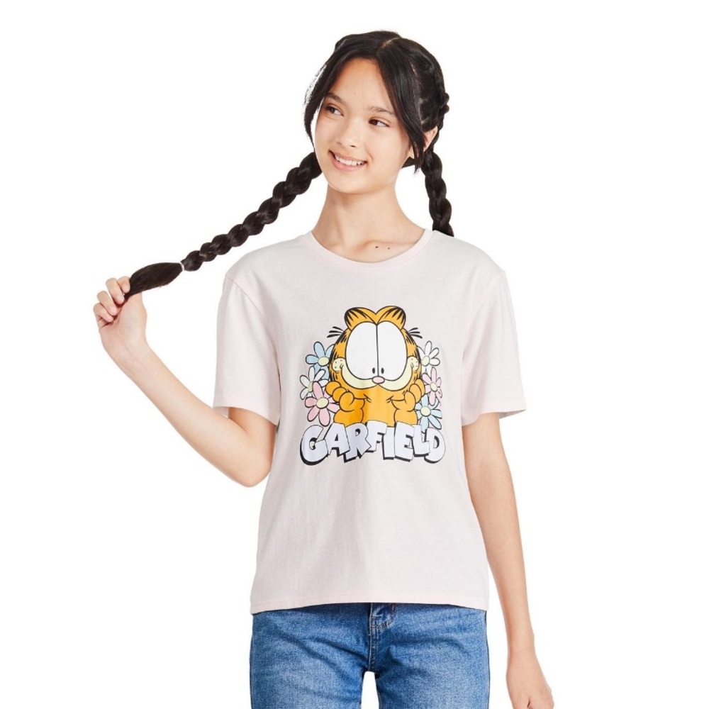 NWT Size XS  4/5 Garfield Girls' Short Sleeve Tee
